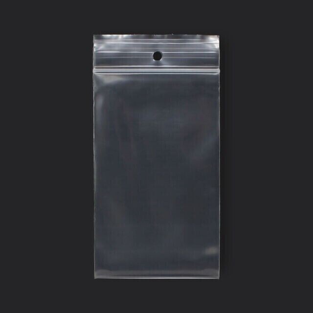 2Mil Hang Hole Top Lock Seal Bags Writable Reclosable Zip Plastic Parts Bag