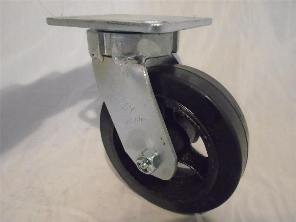 6″ x 2″ Swivel Caster Kingpinless Rubber Wheel on Steel Hub(2) Rigid (2)Tool Box