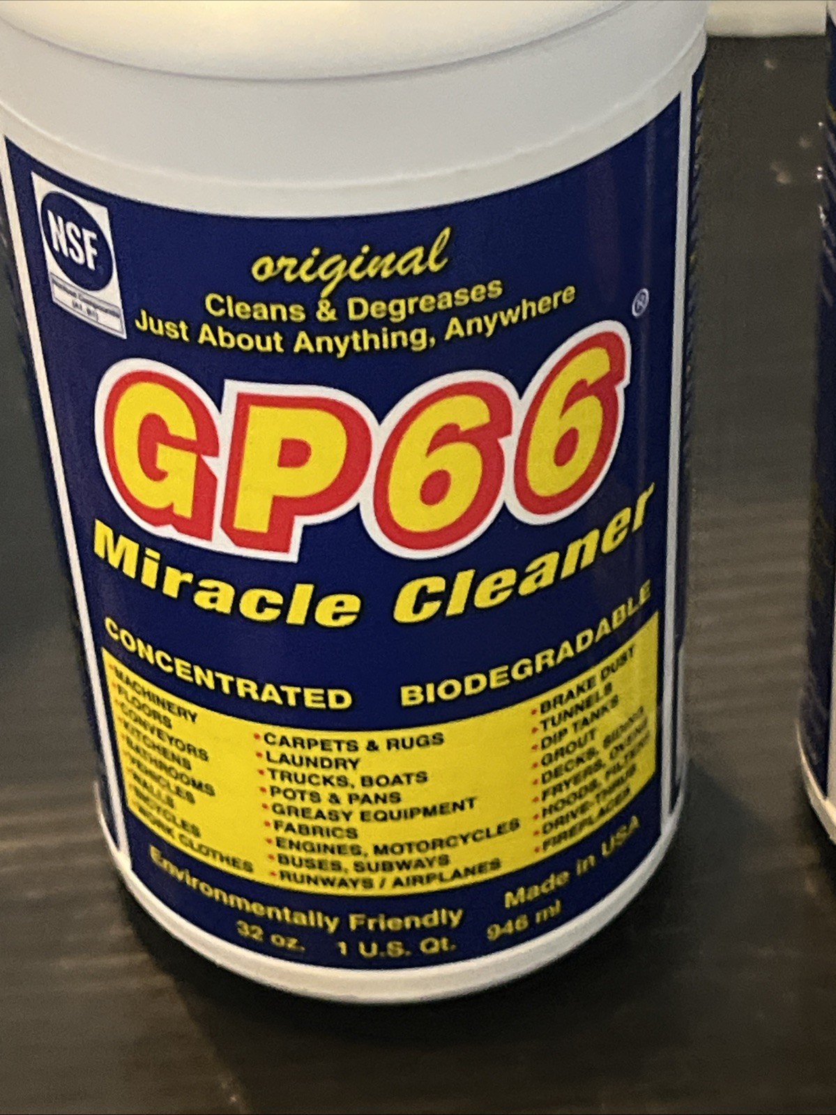 GP66 Miracle Cleaner and Degreaser 32.oz EA GP-66 (2PK BUNDLE)
