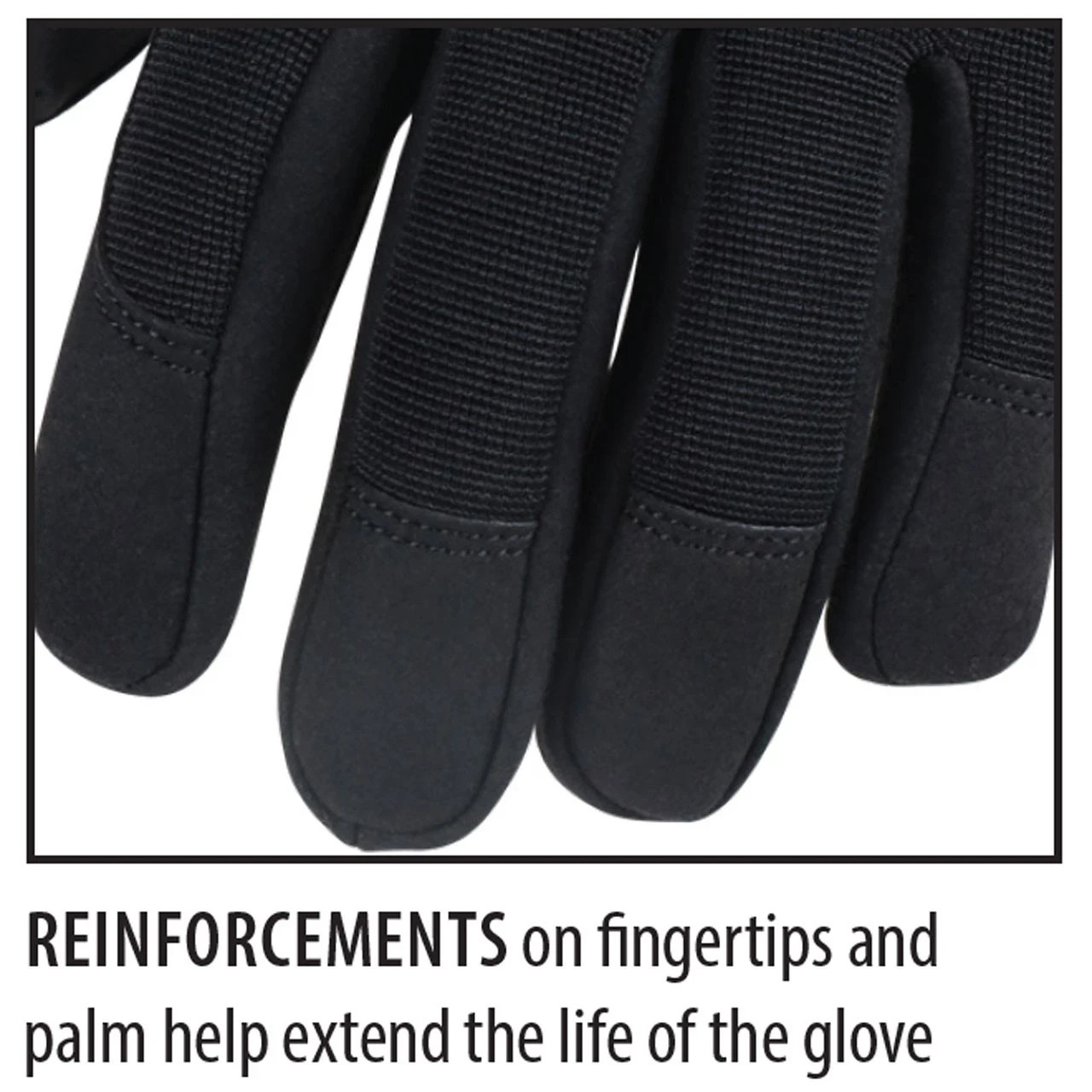 Black Stallion 99PLUS-BLK ToolHandz Plus Original Mechanics Gloves Black, Medium