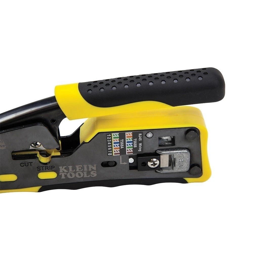 Klein Tools VDV226-110 Ratcheting Ethernet Crimper Cutter Pass-Thru RJ45 NEW🔥
