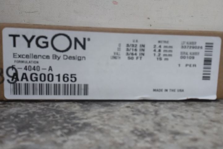 Tygon AAG00165 3/32 In Inside Diameter 50 Ft Overall Length Yellow Tubing (AW)