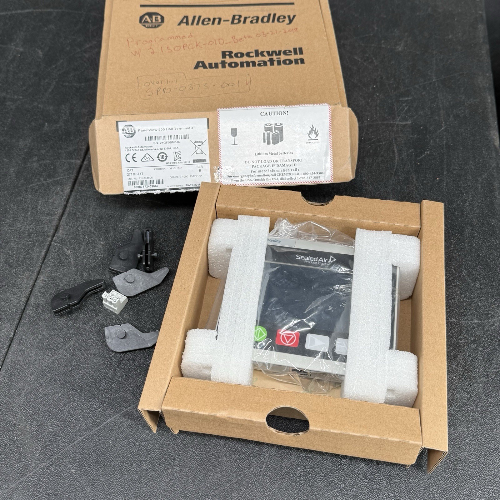 Allen-Bradley 2711R-T4T PanelView 800 HMI 4” Touch Terminal Series B Sealed Air