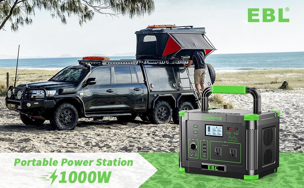1000W 999Wh Portable Power Station Solar Charger Generator Supply Home Camping