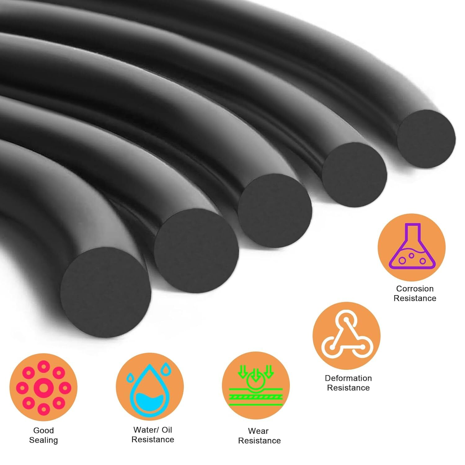 500 Pcs 20 Sizes O Ring Kit,Rubber O-Ring Assortment Kit, Rubber Washers Pressur