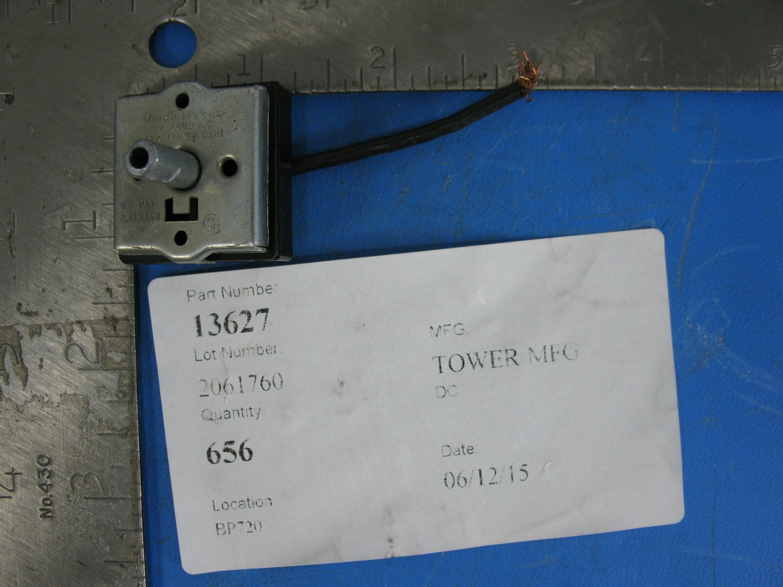 (1) *NEW* TOWER 13627 5 POSITION 1/10HP 120VAC 3A 240VAC 12A 120VAC 6A 120VAC
