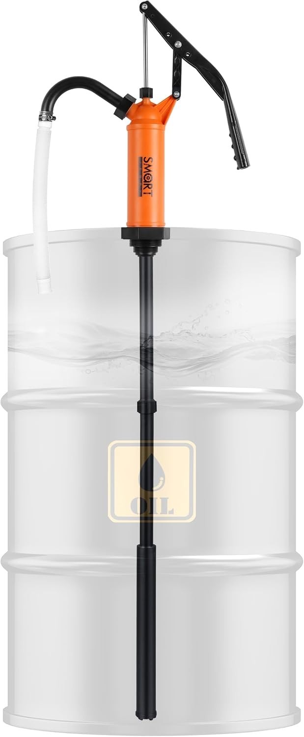 – 55 Gallon Drum Pump | Heavy Duty Manual Rain Barrel Pump for Water, DEF & Corr