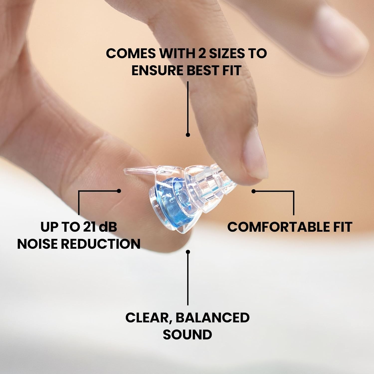 Pristine Sound Quality Blue Earplugs – Reusable Noise Reducers for Everyday Use