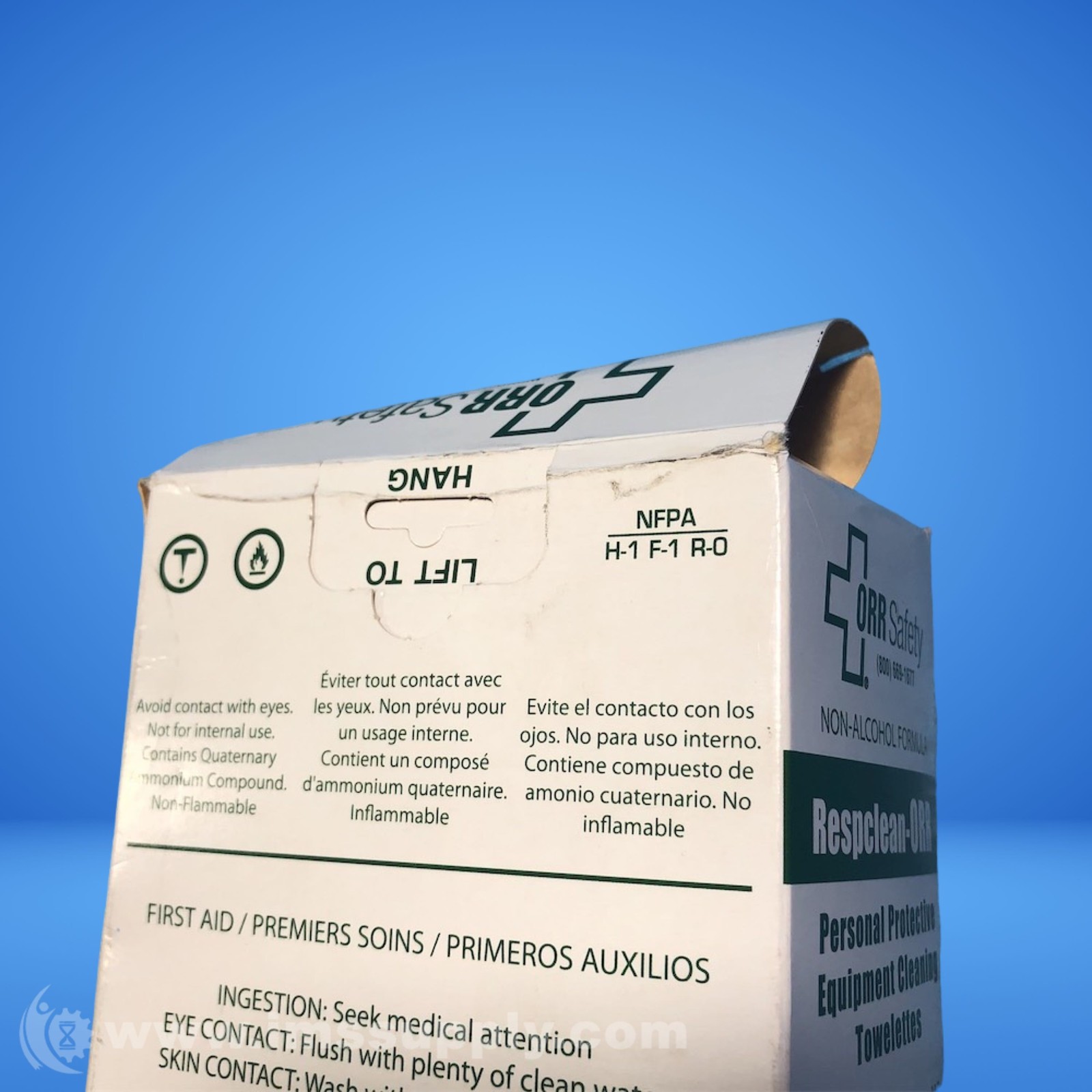 Orr Safety Equipment ORRDI100 PPE Cleaning Towelettes Box of 100 7172