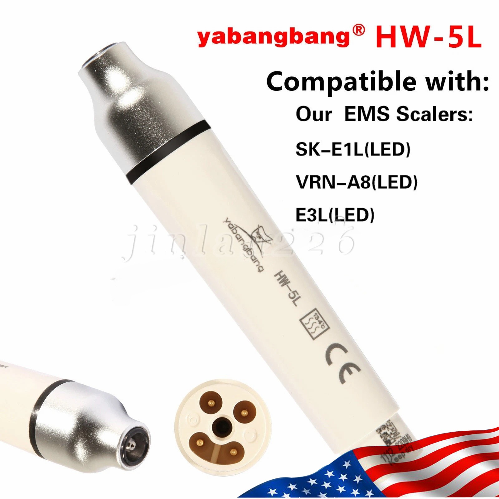 HW-6L Dental Ultrasonic Scaler Handpiece with LED Fit EMS SATELEC NSK