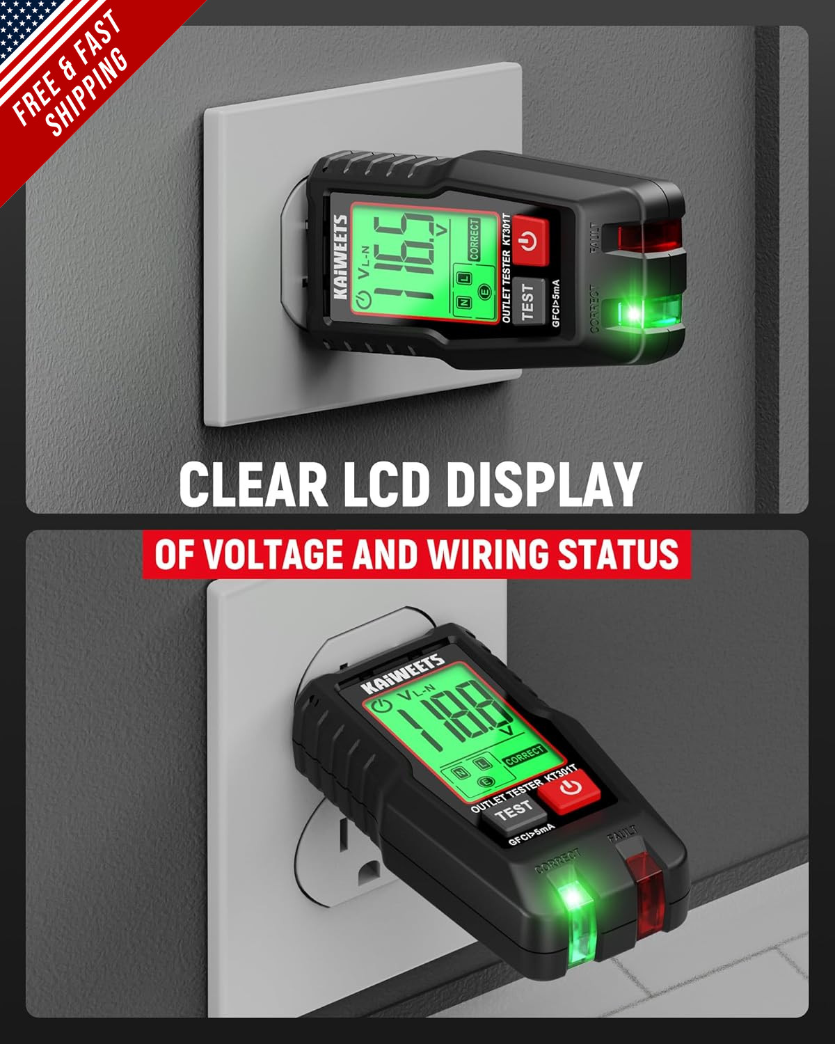 Electrical Test Kit KIT01, Digital Multimeter, Smart Non-Contact Voltage Tester