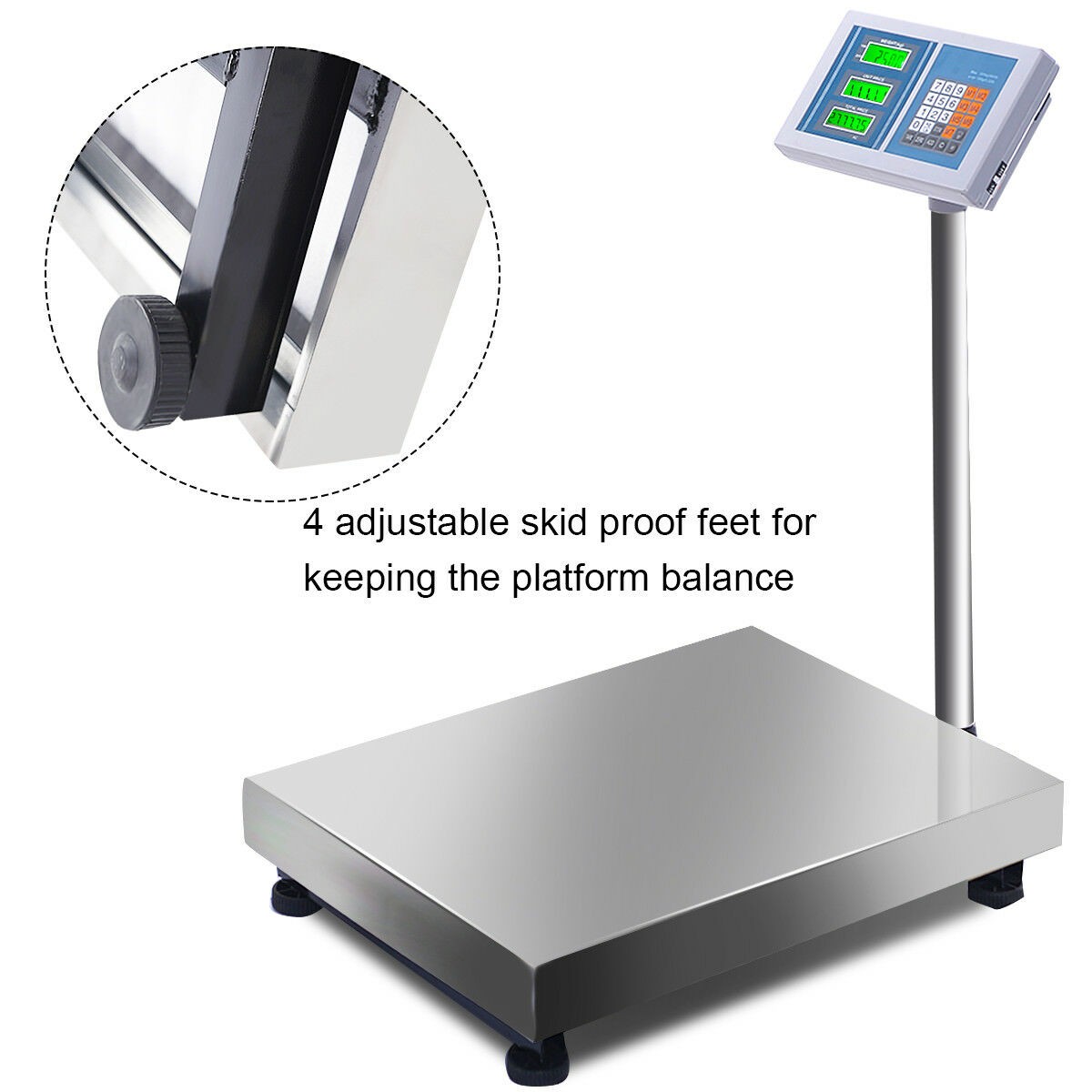 660lbs Weight Computing Digital Floor Platform Scale Postal Shipping Mailing