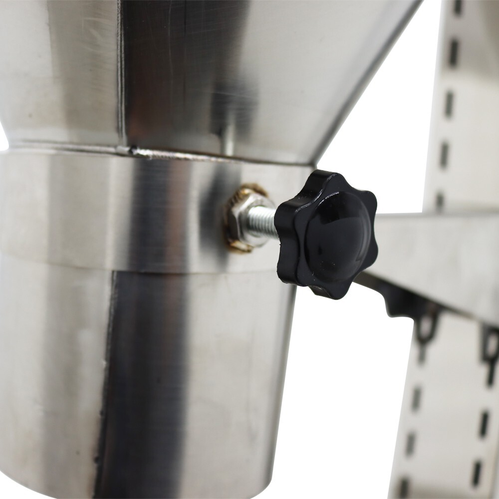 Manual Feeding Hopper Filling Platform Funnel w/Support Stand Adjustable Height