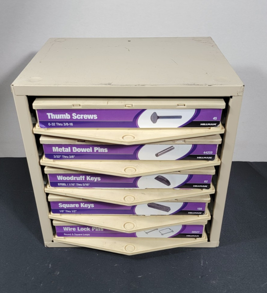 Hillman Hardware Storage Cabinet 5 Drawer Bins Steel Organizer Lego, Parts etc..
