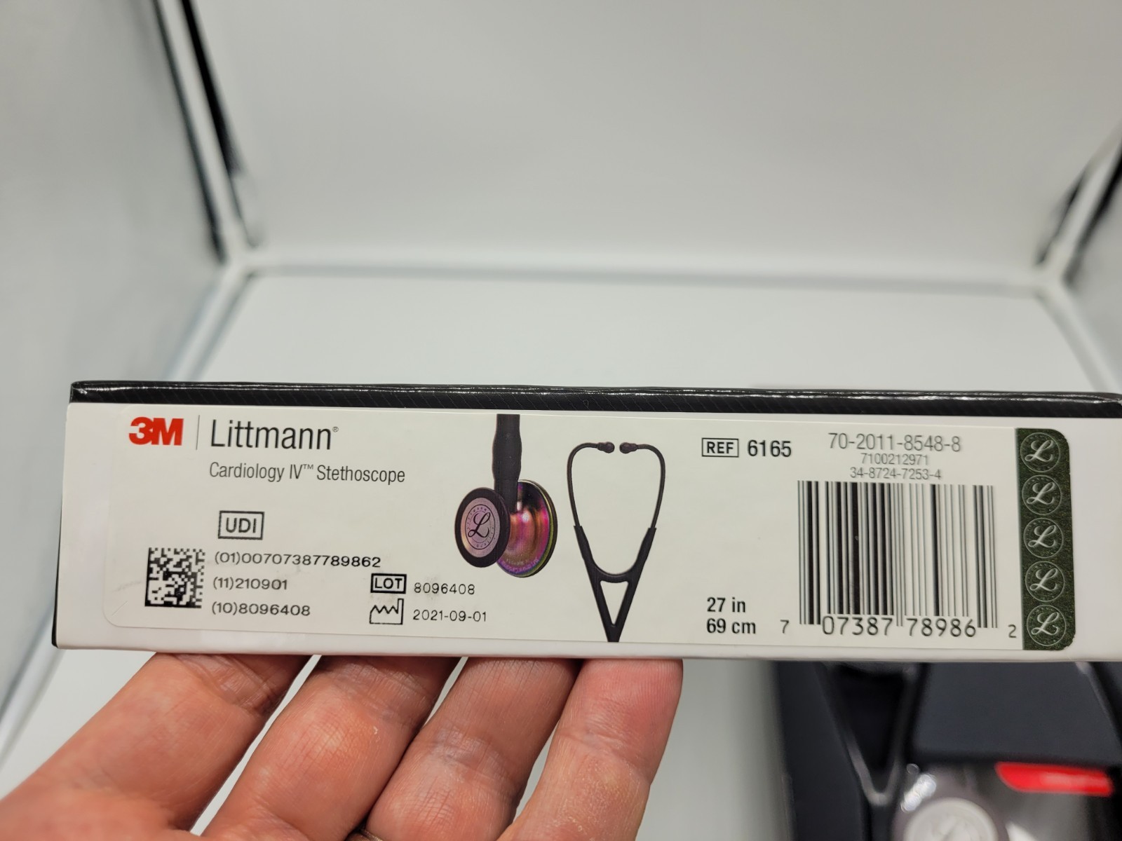 3M™ Littmann® Cardiology IV Stethoscope Black – Rainbow Edition 27 inch, 6165