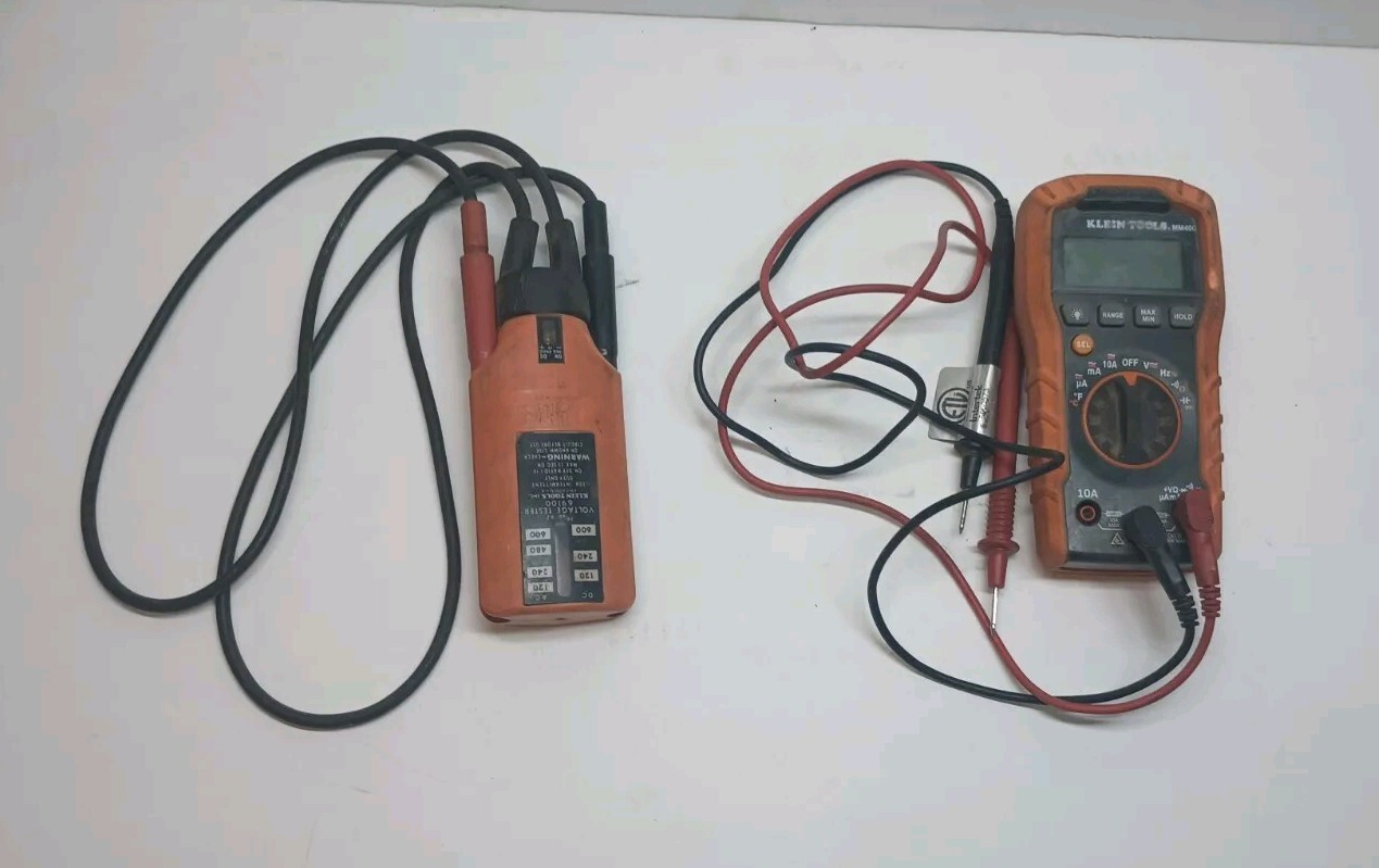 Klein Tools MM400 Digital Multimeter and 69100 Voltage Tester