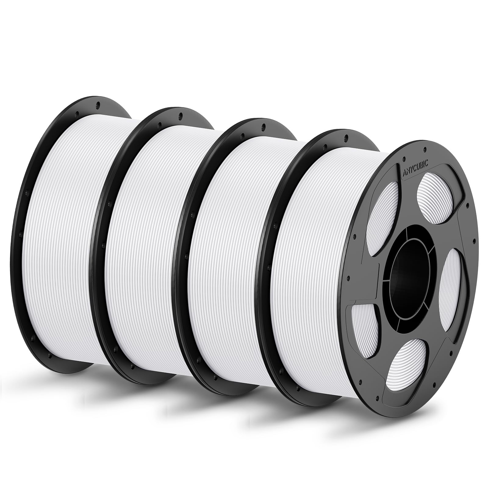 ANYCUBIC PLA Filament 1.75mm Bundle, 3D 1.75 millimeters, 4*1kg Pla White
