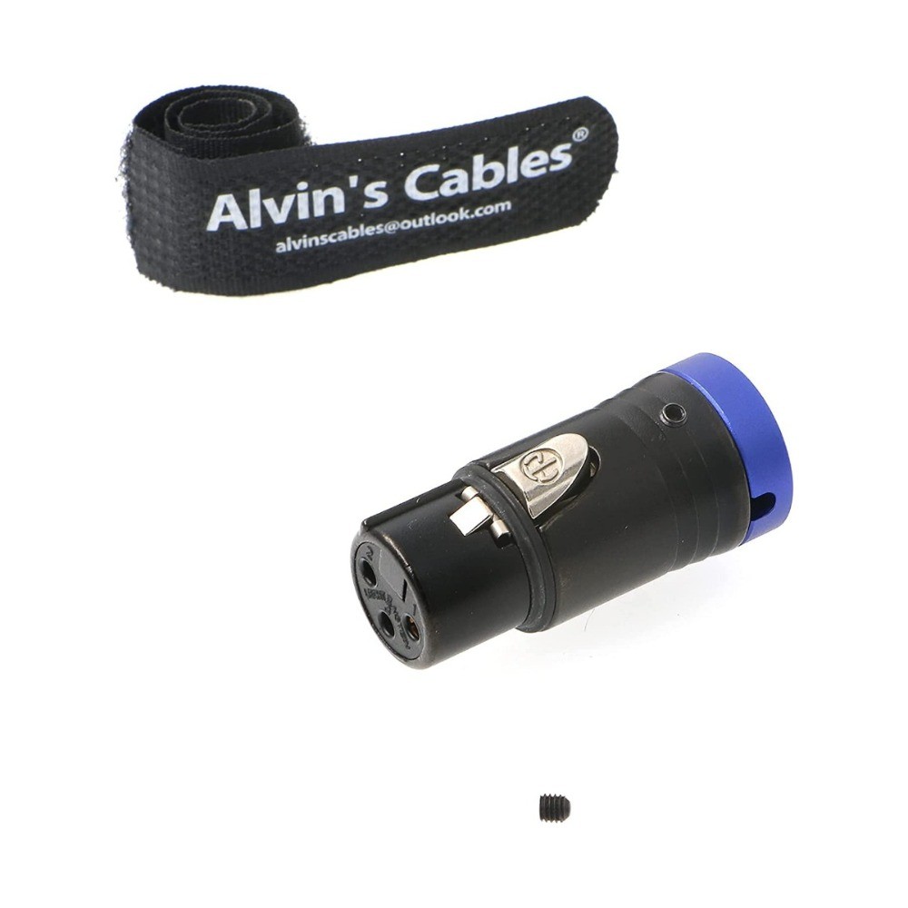 Low-Profile XLR 3 Pin Female Original Connector for Audio Devices Blue