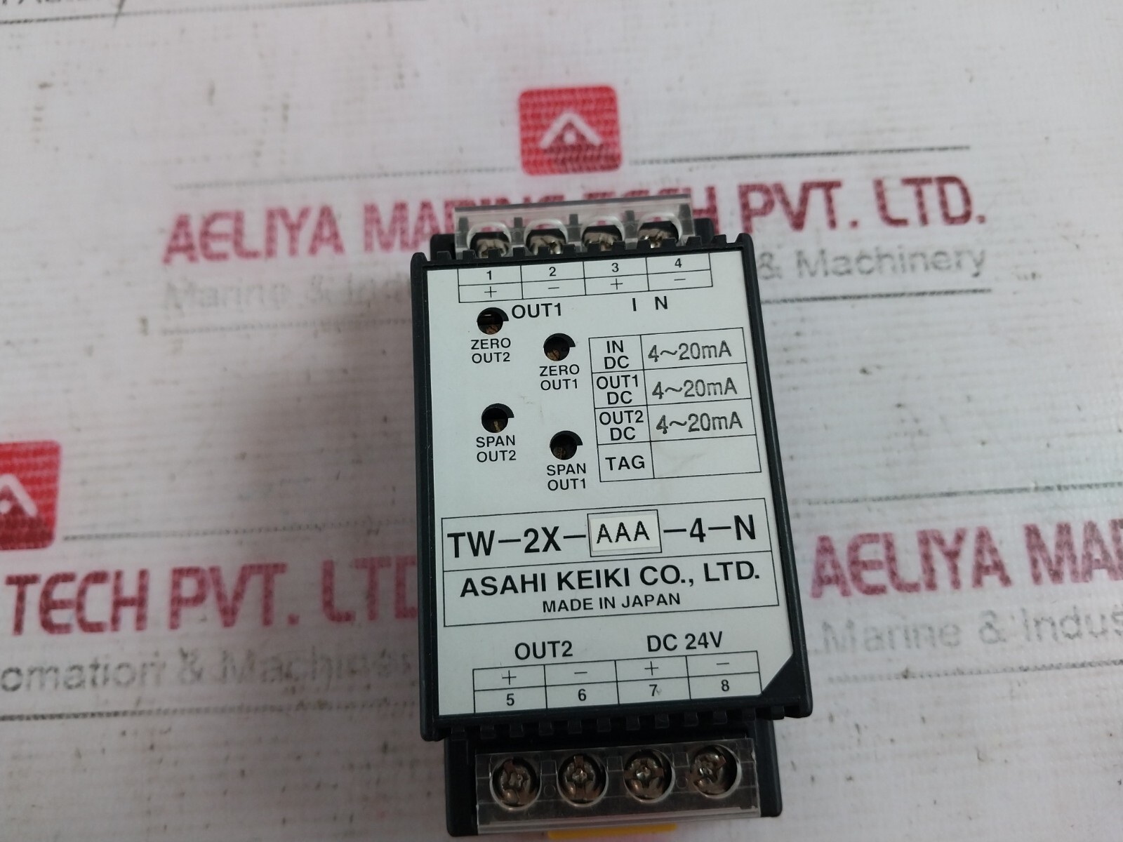 ASAHI KEIKI TW-2X-AAA-4-N Transmitter With One Input and Two Outputs DC 24V