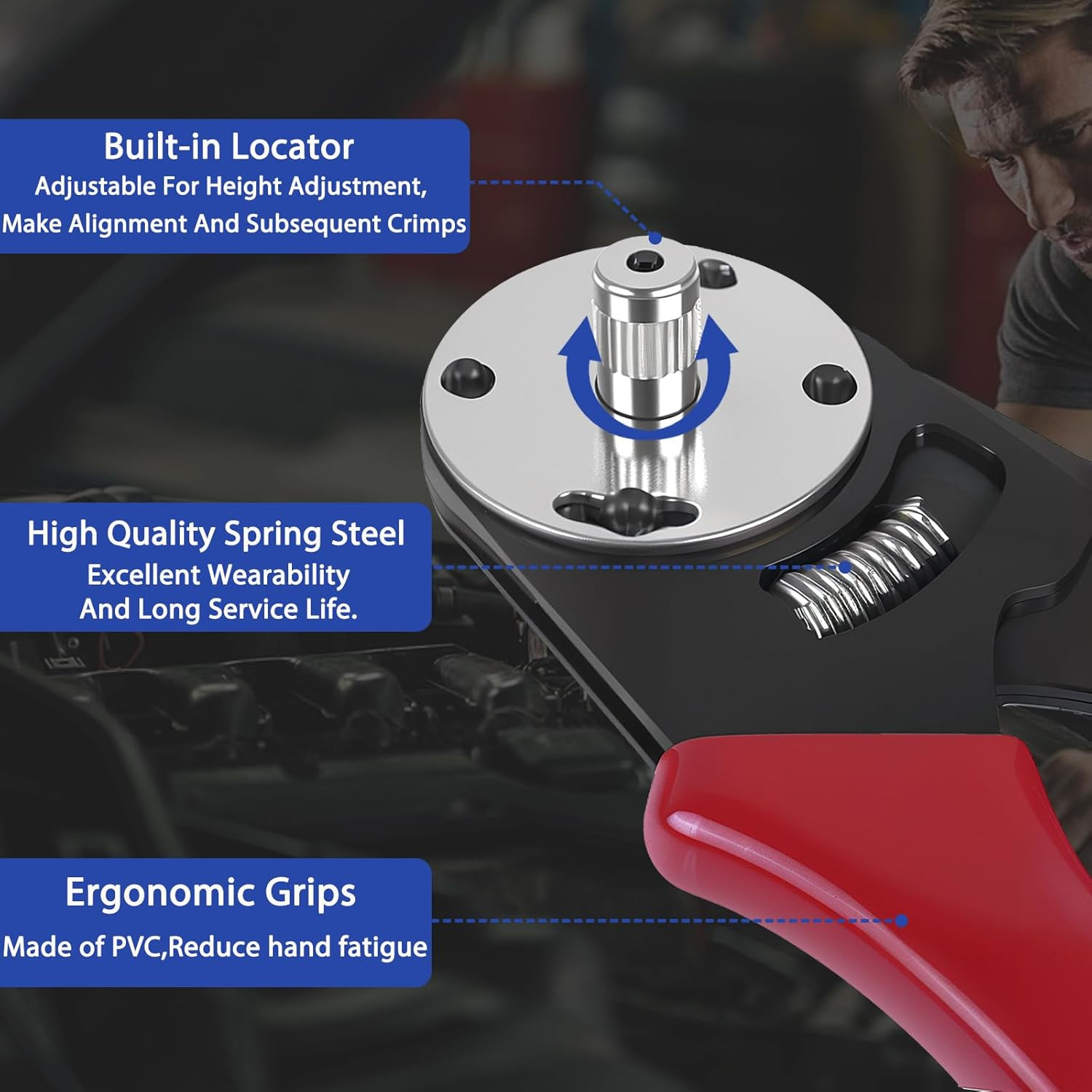 Deutsch Closed Barrel Crimper, Solid Barrel Contact & Circular Connector Contact