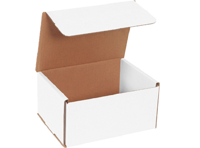 Choose 50-200 boxes 8 x 6 x 4″ Corrugated Mailer White Cardboard Folding Carton