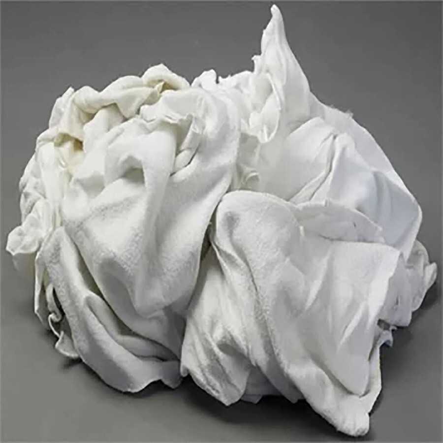 White Fleece Wiping Rags – 25 lbs Box