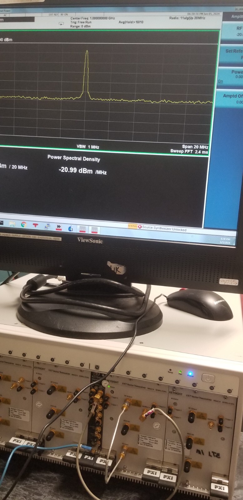 Keysight M9421A PXIe 6 GHz Vector Transceiver opt 506/B1X/HDX/MMO/MTS/PS1 WLAN