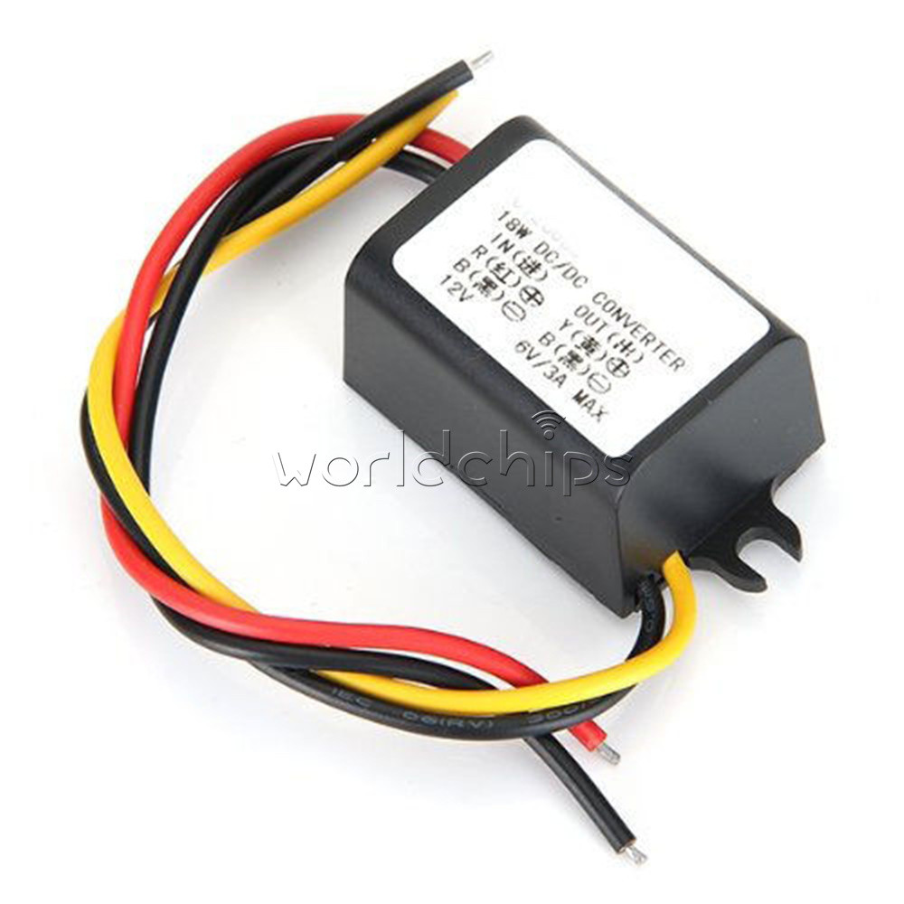 DC-DC 12V to 6V 3A 18W Converter Buck Module Step down Power Supply Adapter