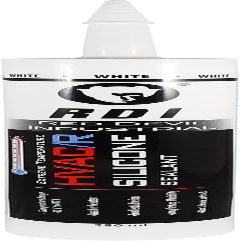 0896 Extreme Temperature HVAC/R Silicone Sealant, 280 Ml, White, 1 Pack, Made in