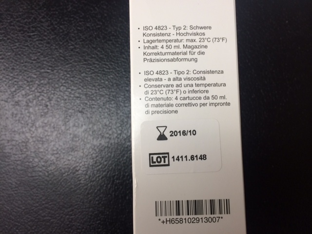 Impression Super Hydrophilic Vinyl Polysiloxane Heavy Body Fast set 4