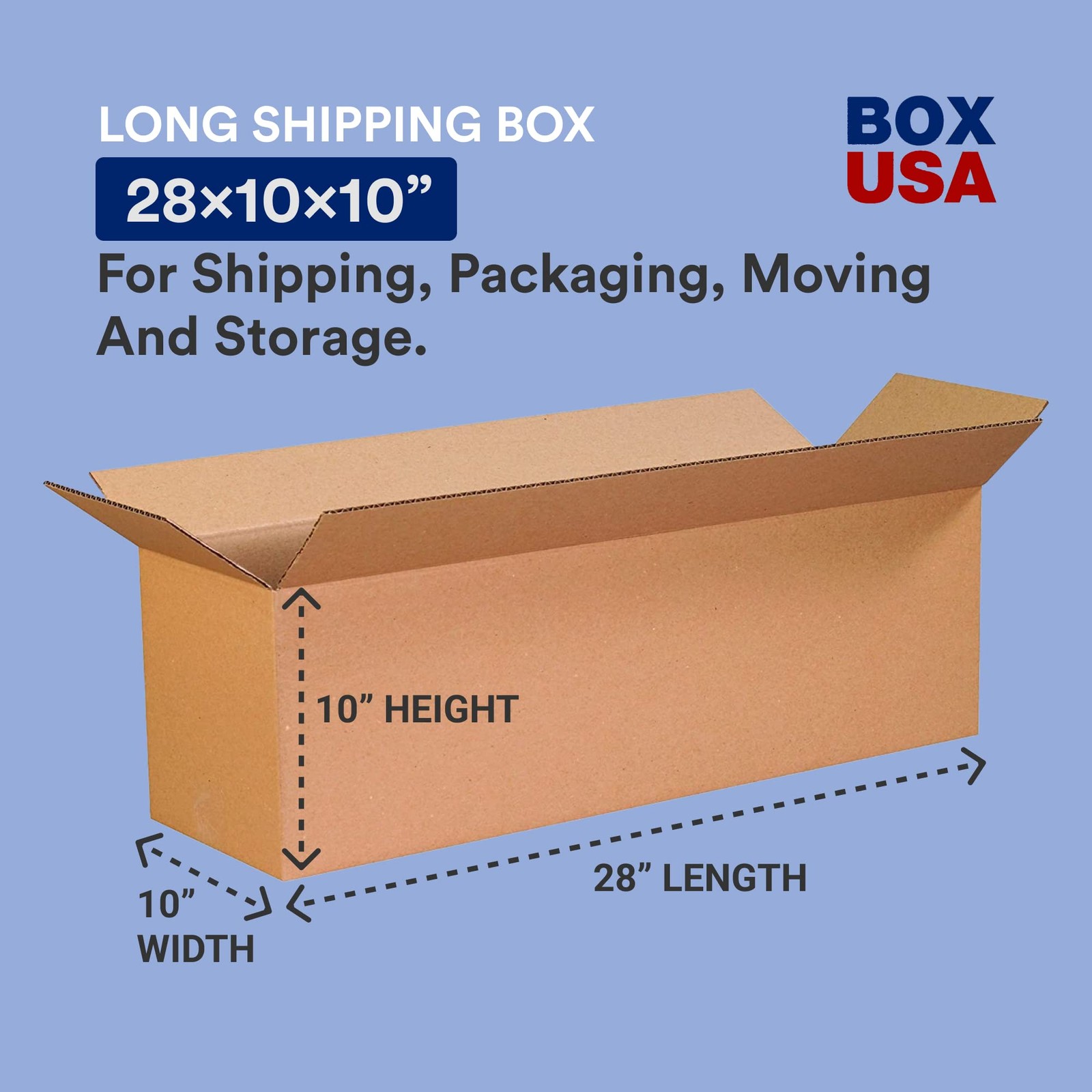 Shipping Boxes Medium 28’L x 10’W x 10’H, 25-Pack | Corrugated Cardboard Box …