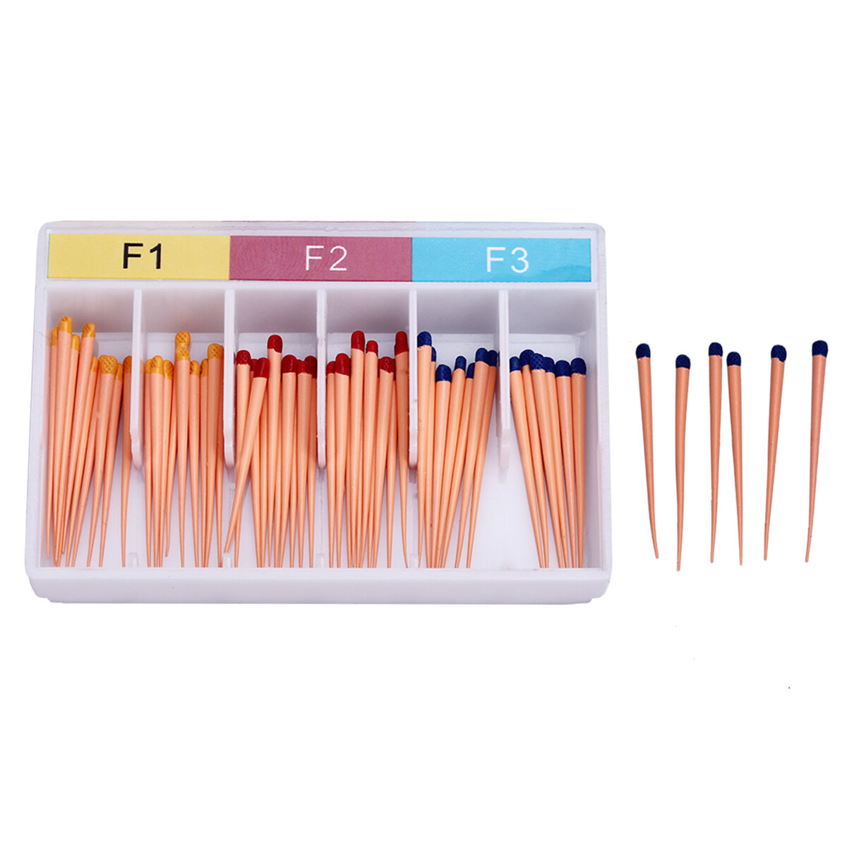 60pcs/Pack Dental Gutta Percha Points F1, F2, F3 Endodontics Root-Canal F1-F3