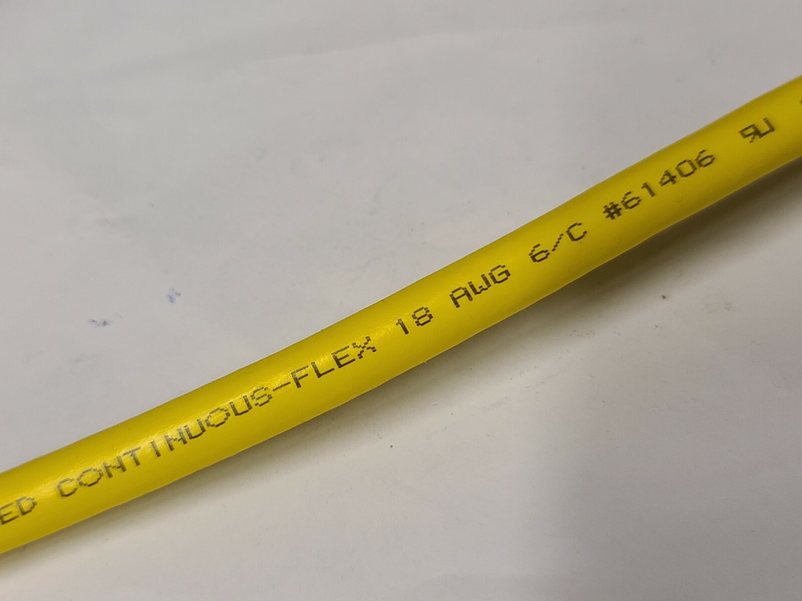 TPC 61406 18/6C Trex-Onics Braid-Shielded Continuous Flex 600V Cable Yellow/10ft