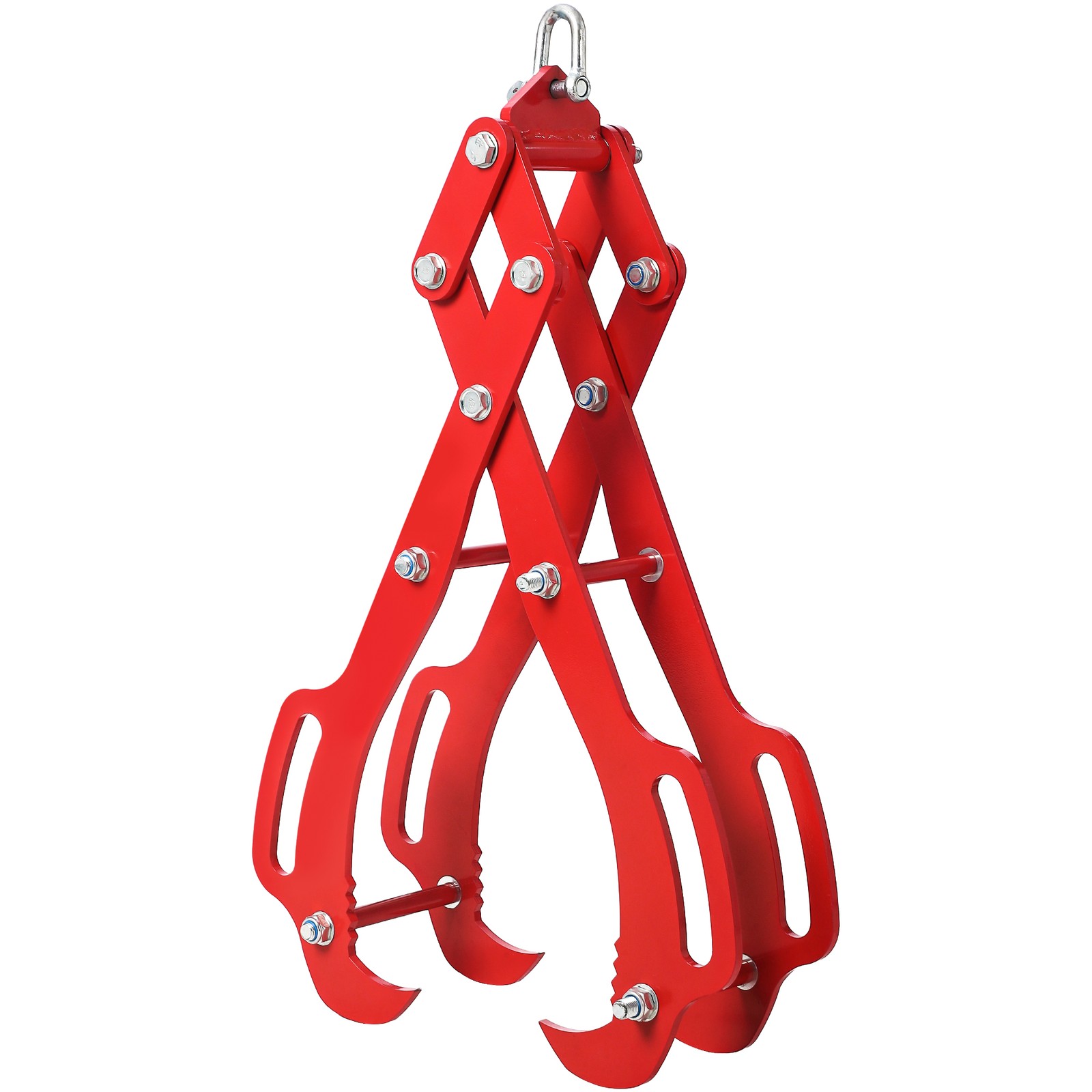 36″ Log Lifting Tongs 4 Claw Swivel Drag Grapple Hook Lifter Log Lifting Lumber