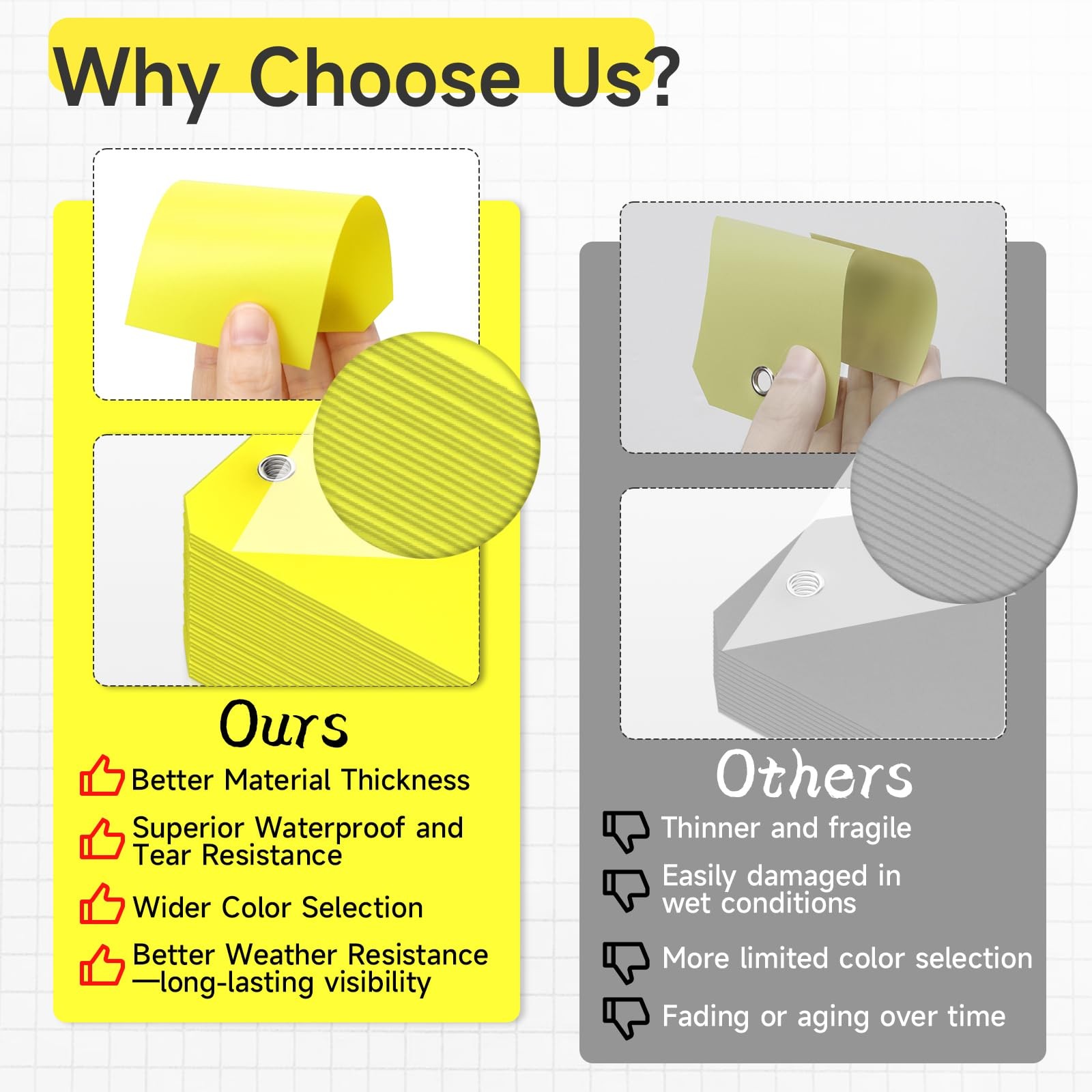 200 Pieces 4 3/4″ x 2 3/8″ Plastic Shipping Tags 4.75 x 2.375 inch, Yellow