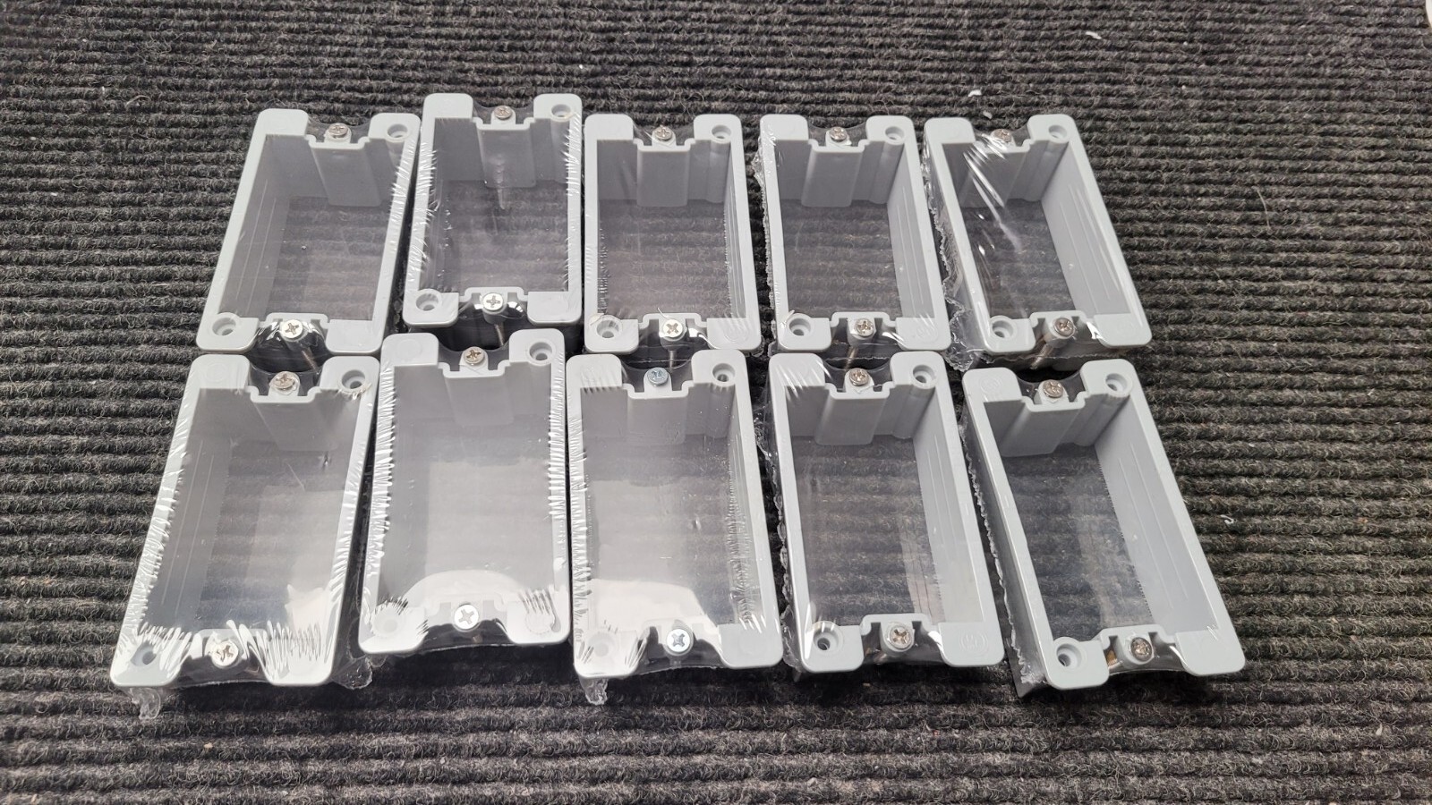 Box of 10 -CANTEX Plastic Old Work Interior Wall Electrical Box Mounting