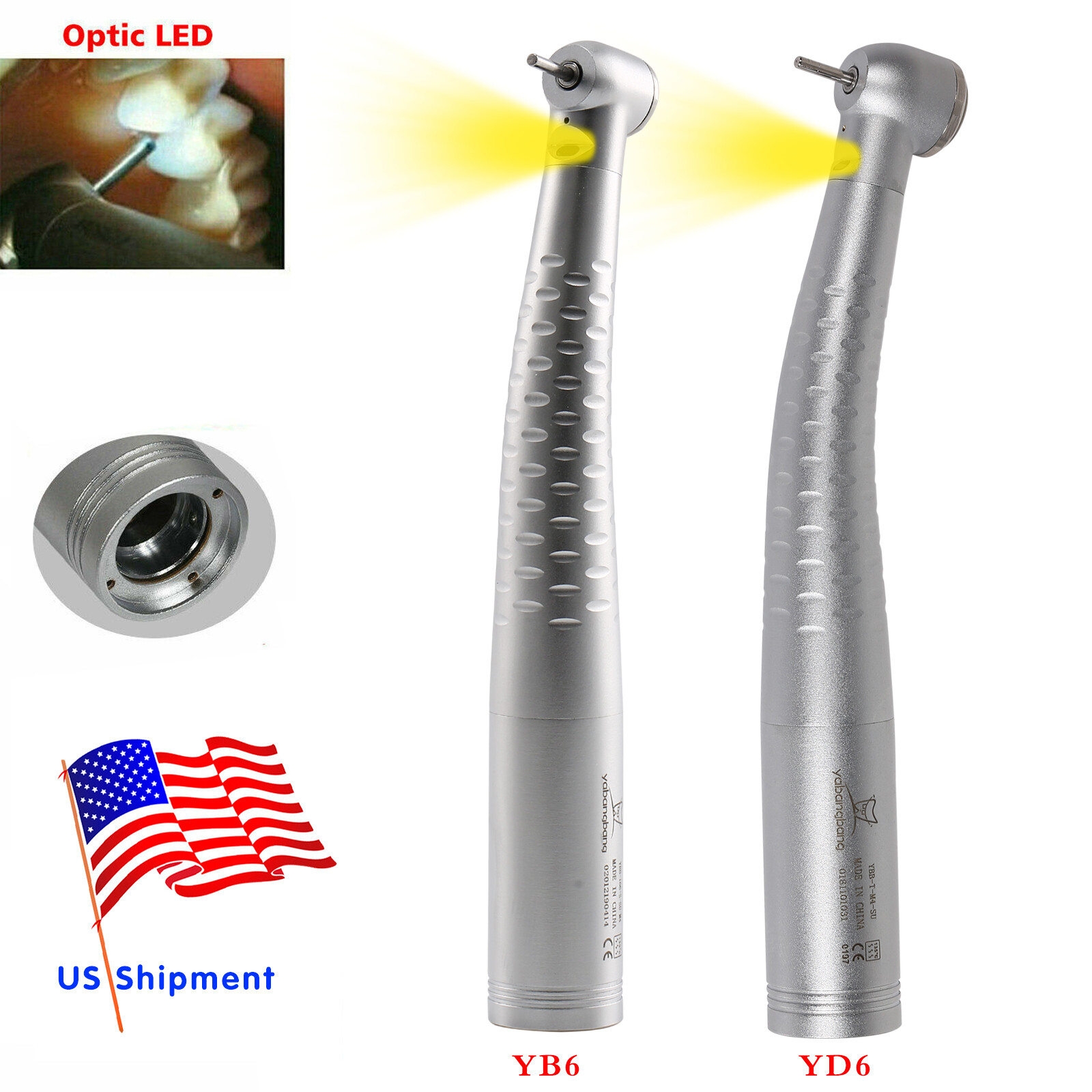 USPS Pieza de mano de alta velocidad de vías LED/NO-LED estilo NSK PANA 2/4Hole