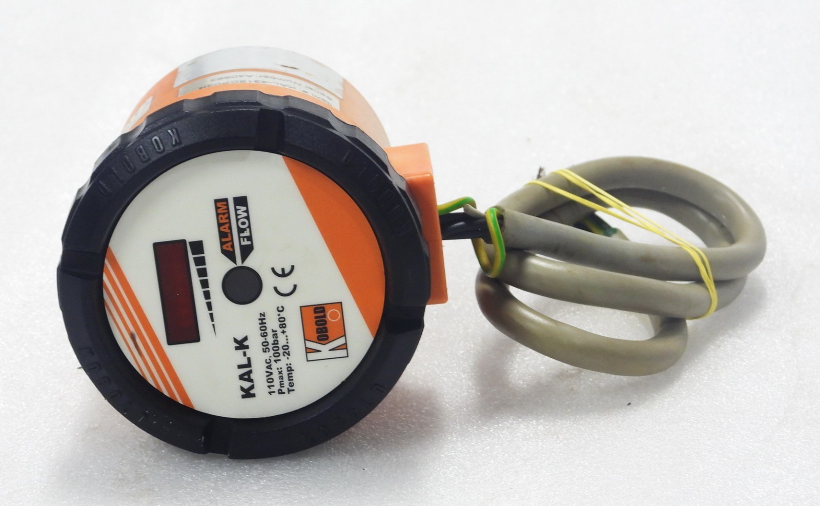 KOBOLD INSTRUMENT KAL-K DIGITAL THERMAL FLOW SWITCH KAL-4315CP03R 110VAC 50-60HZ