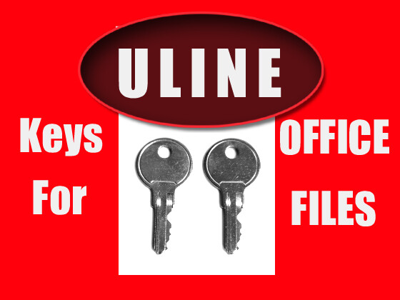 ULINE W600-W630 SET OF 2 KEYS ULINE GLOBAL BOULEVARD OFFICE DESK FILING CABINET