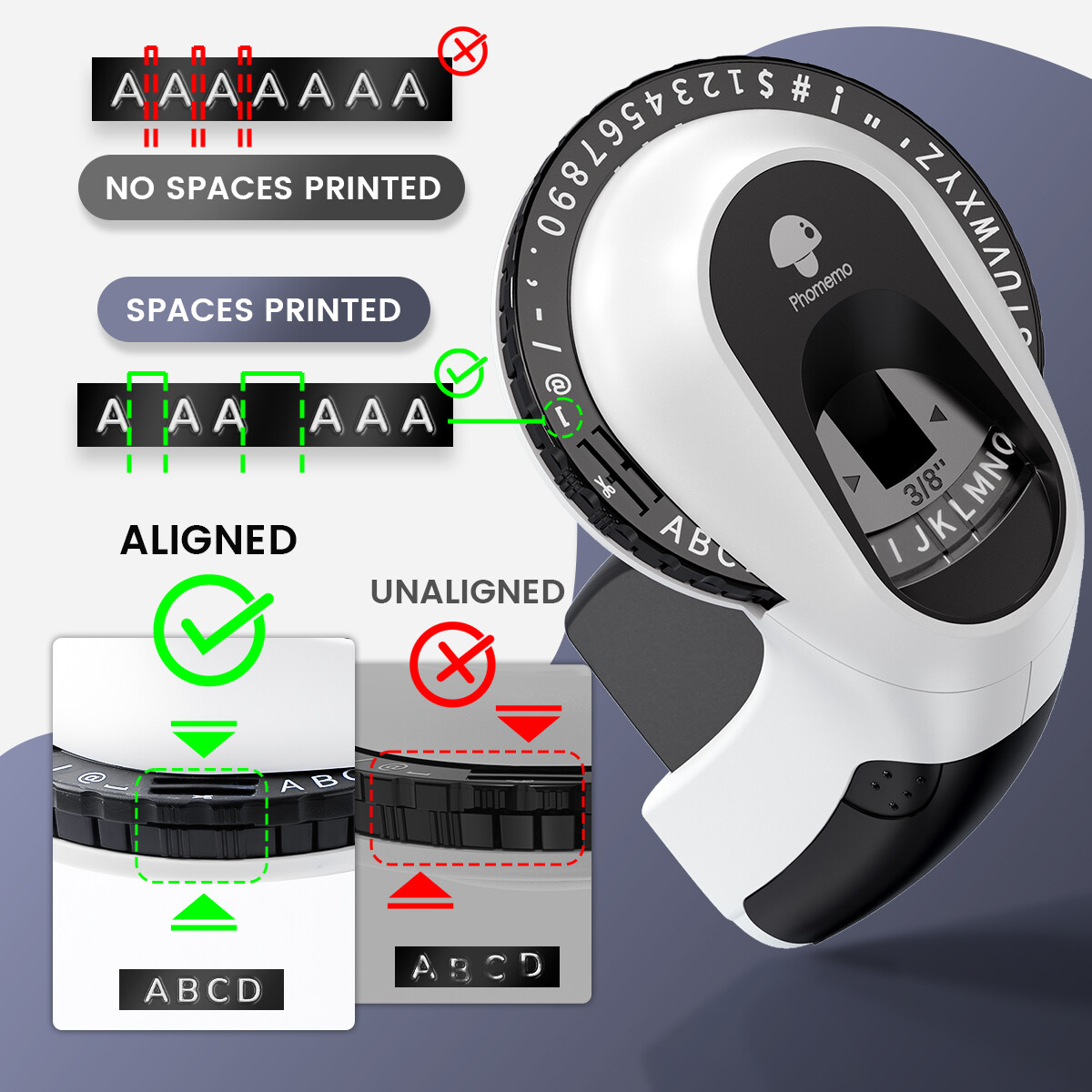 Phomemo E975 3D Embossing Label Maker Handheld with 6 Label Tapes 3/8″ for Dymo