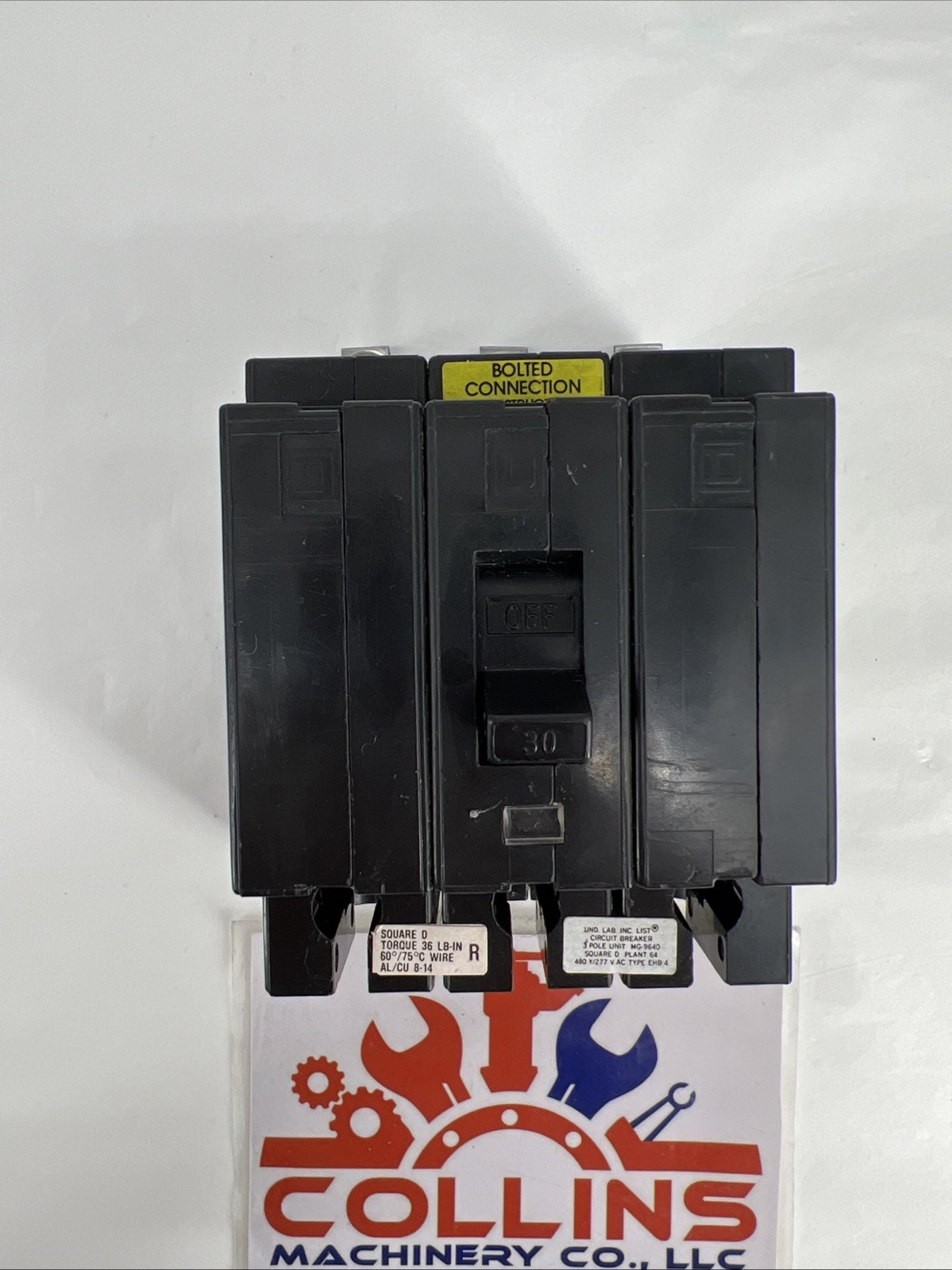 Square D EHB34030 Circuit Breaker, 30A, 480Y/277V, 3 Poles, 3 Phase,Bolt-On, USA