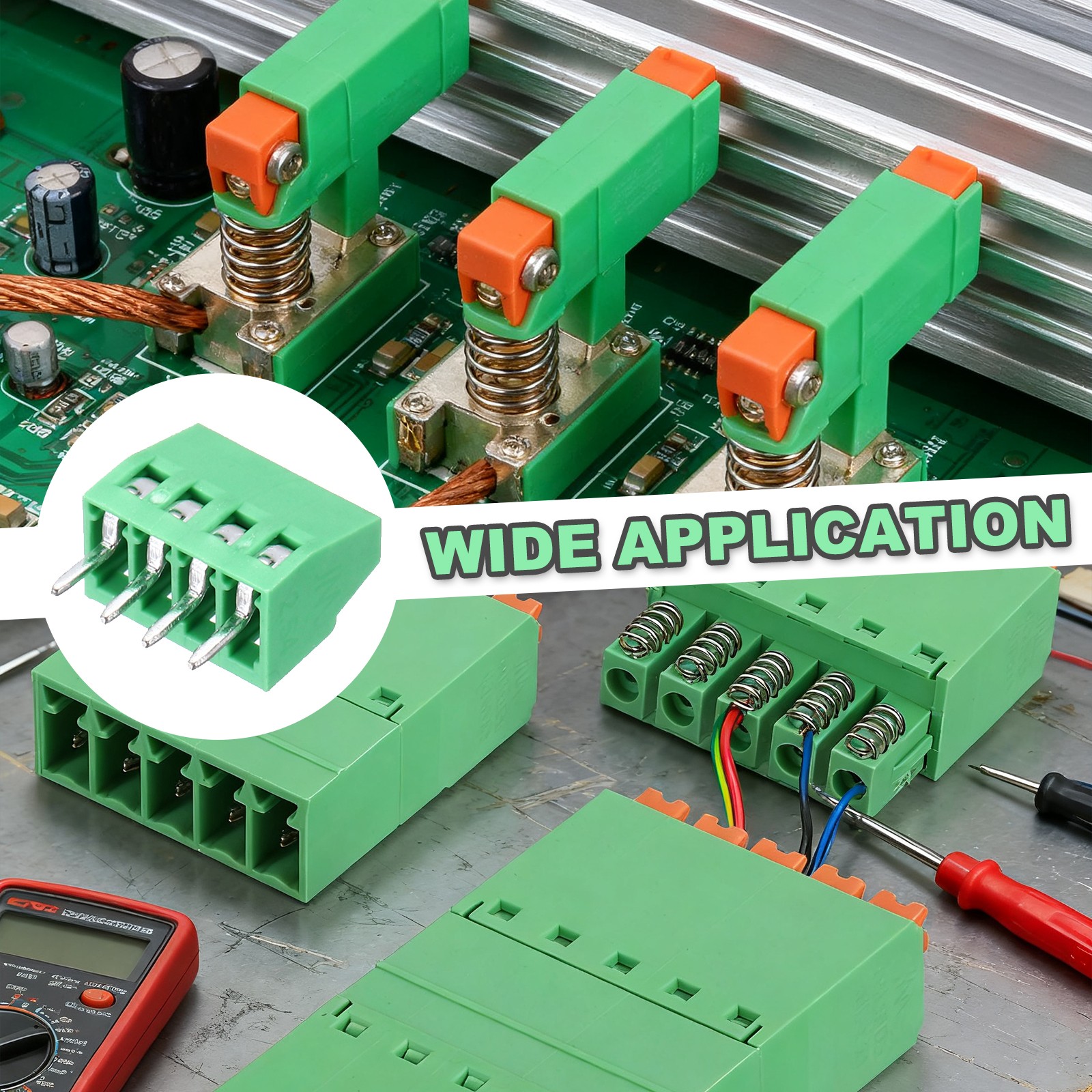 10PCS 6-Pin PCB Mount Screw Terminal Block Connectors 3.81mm/0.15″ Pitch