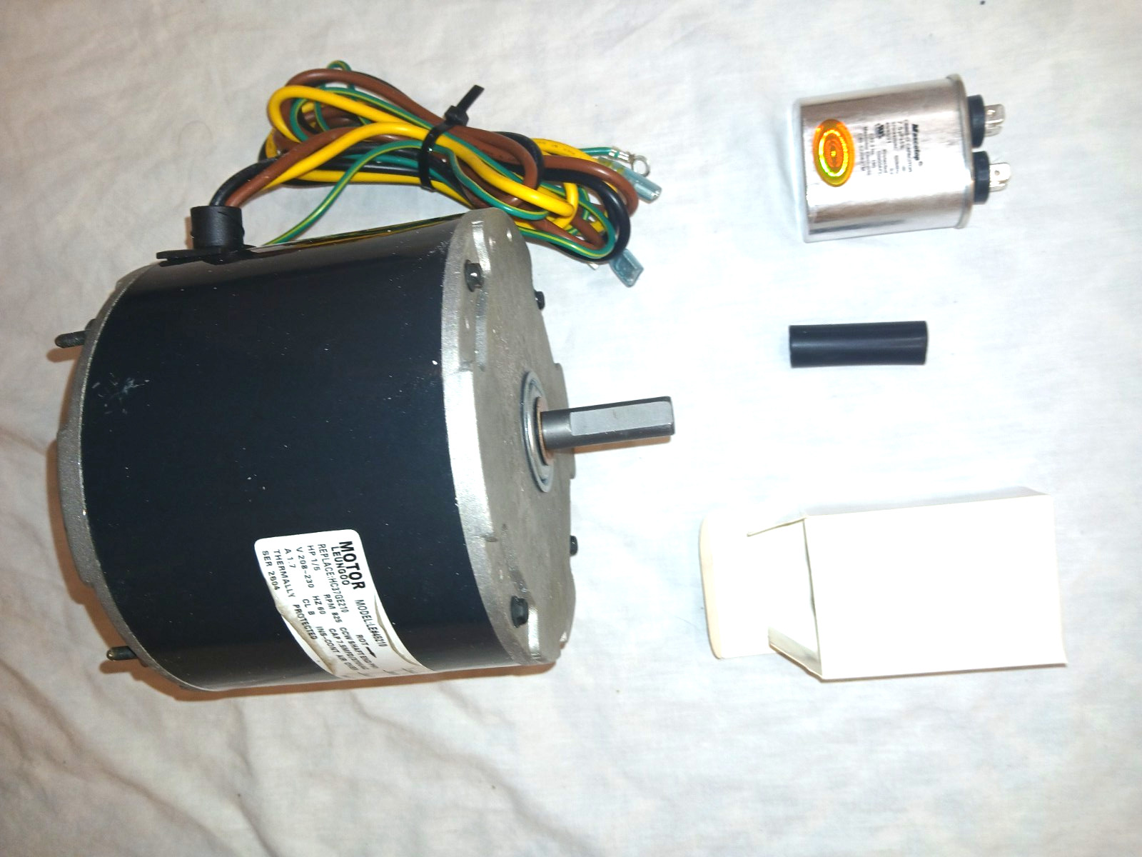 1/5 HP 825 RPM Condenser Fan Motor 208-230V Replaces Carrier HC37GE210 Capacitor