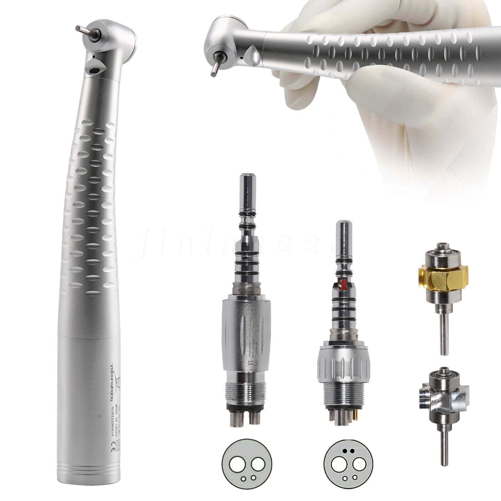 KAVO Style Dental Fiber Optic LED High Speed Handpiece /Quick Coupler 4/6 Holes