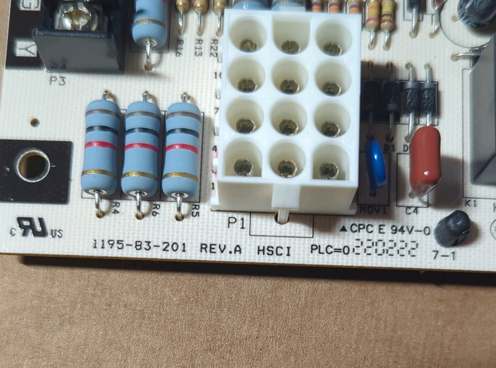LENNOX 1195-200 Furnace Control Circuit Board 103217-03 1195-83-201 REV. A HSC I