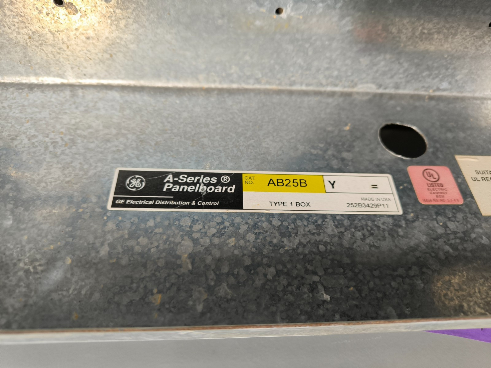 GE General Electric AQF3181CBX AXS5B7 A Series Panelboard 100 Amp 208Y/120V 3PH