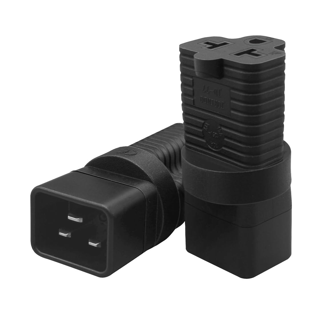 4in1 IEC320 C20 To NEMA 515/20R 615/20R AC Power Plug Adapter Black