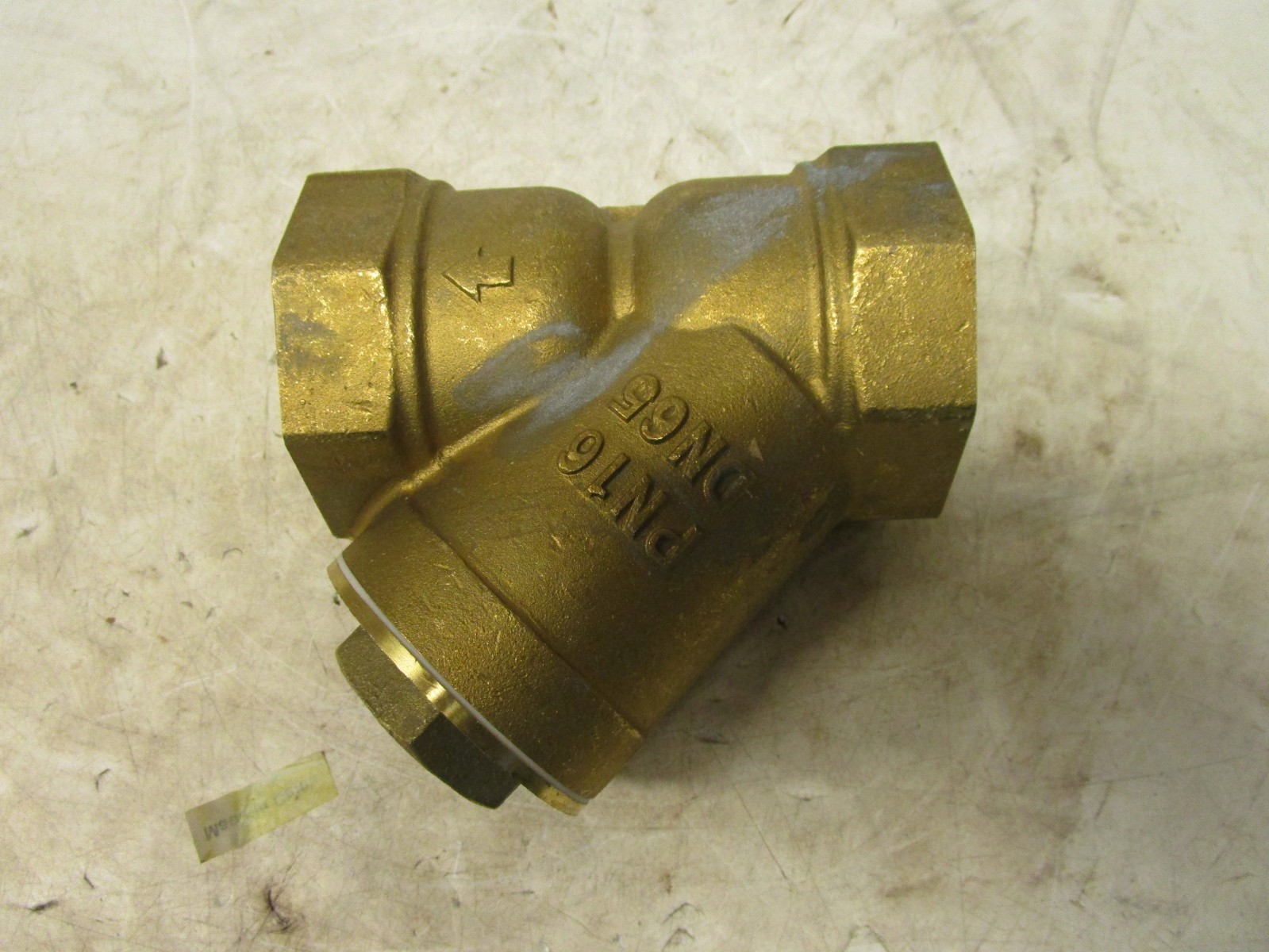 NO NAME PN16 DN65 2-1/2″ NPT THREADED WYE Y BRONZE STRAINER 300 PSI 3/64″ SCREEN