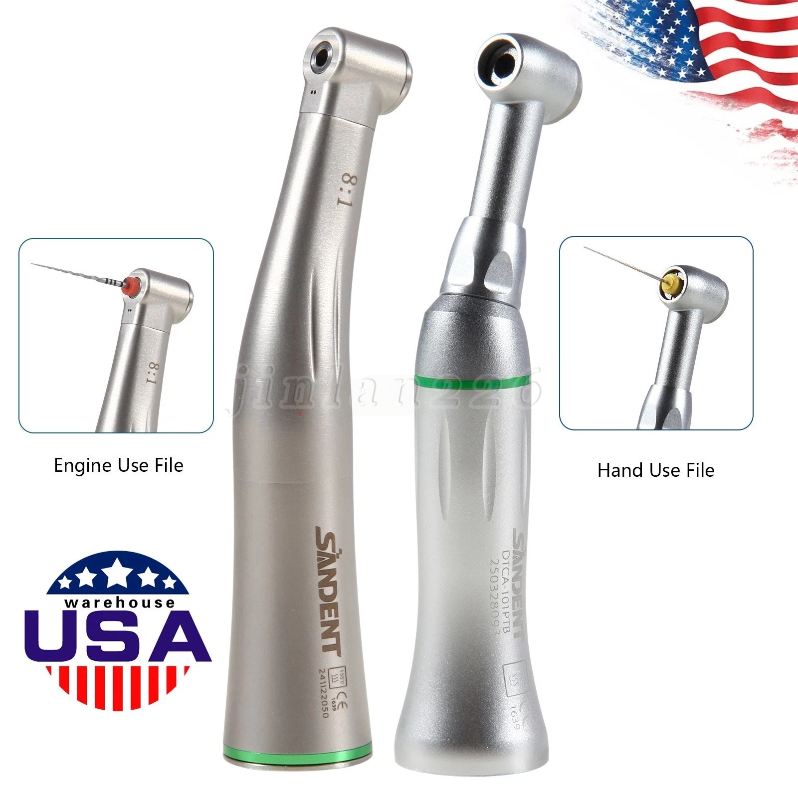 Dental Endo Handpiece 8:1 Contra Angle 10:1 Reciprocating Fits Dentsply