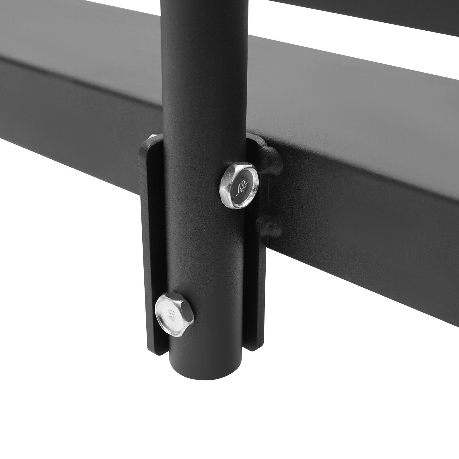 Folding Table Cart Q235 Steel 10-Table Trolley with Wheels & Handle Black